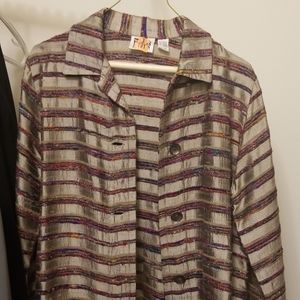 Silk & rayon jacket, size 0 Chico